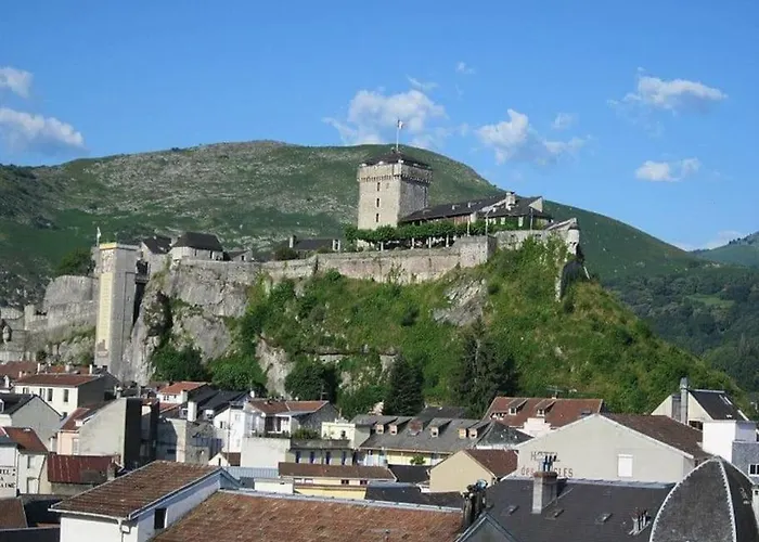 Vue Sur Château De Lourdes